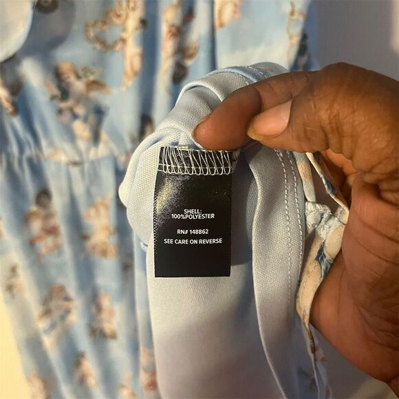 Torrid 1 Chiffon Cupids Chapel Angels Cold Shoulder Mini Dress 1x 14 16 NWT - Picture 9 of 11